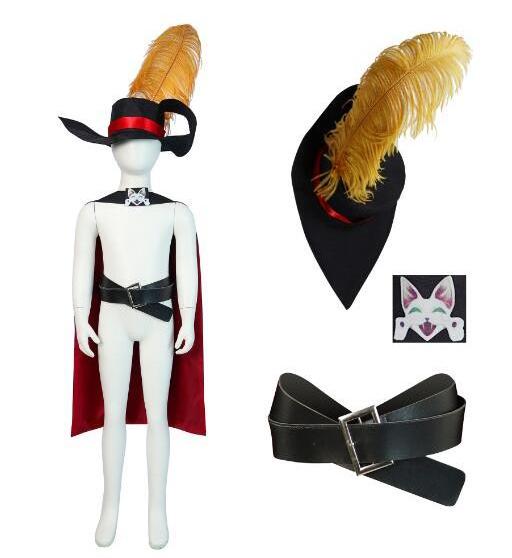 Anime Movie Cat In Boots PUSS Adult Kids Cosplay Costume Cloak Hat Belt Suit Cat PUSS Full Costume Halloween Costume