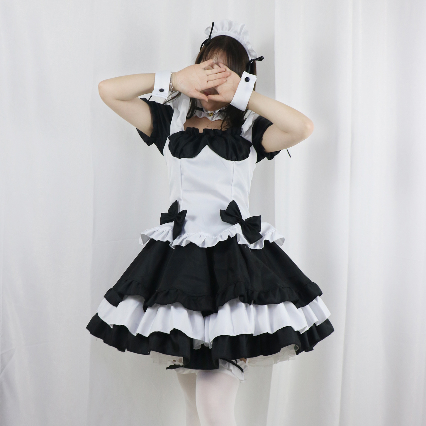 Japanese Maid Cos Uniform Lovely Girl Student Lolita Dress Sweet Style Cute Cat Cafe Princess Dresses Harajuku Kawaii Lingerie