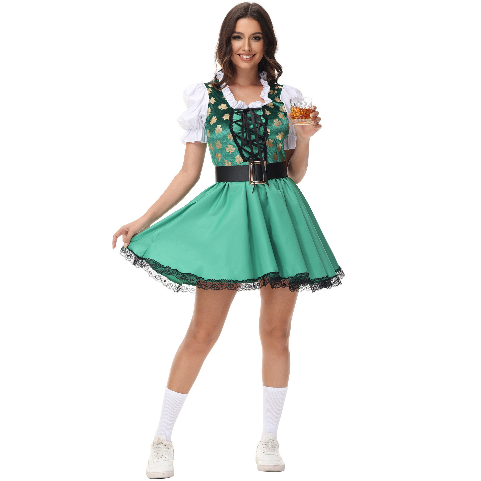 German Sexy Oktoberfest Dresses Bavarian Traditional Court Beer Girl Maid Costumes Halloween Party Women's Beer Stagewear