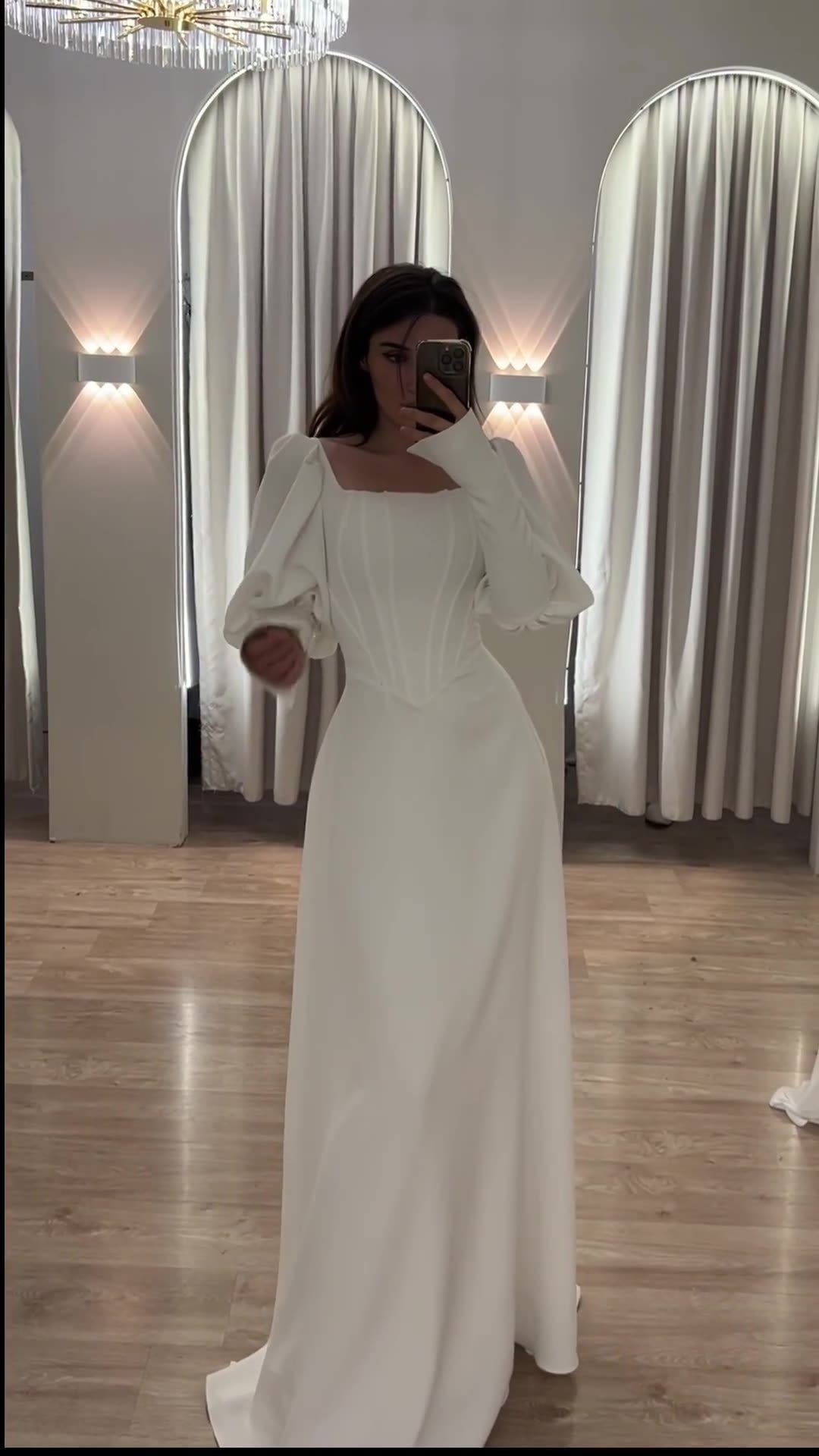 Sexy Party Evening Maxi Dresses for Women Elegant Bodycon White Dress Square Neck Long Sleeve Corset Dress Autumn