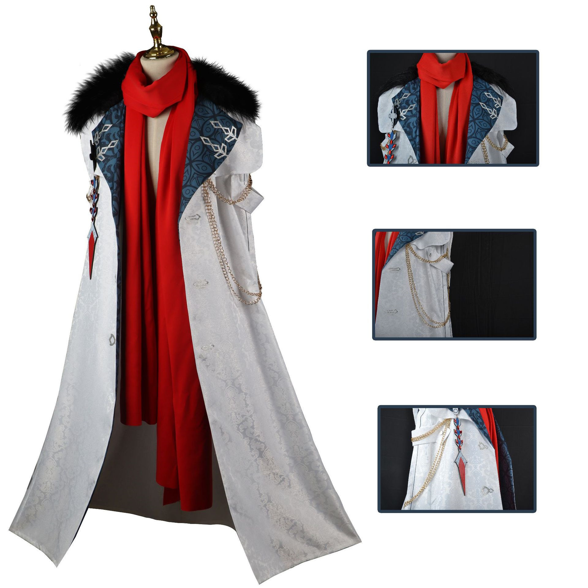 Anime Game Cosplay Genshin Impact Harbingers Columbina Cloak Scarf Cosplay Costume Outfits Wig