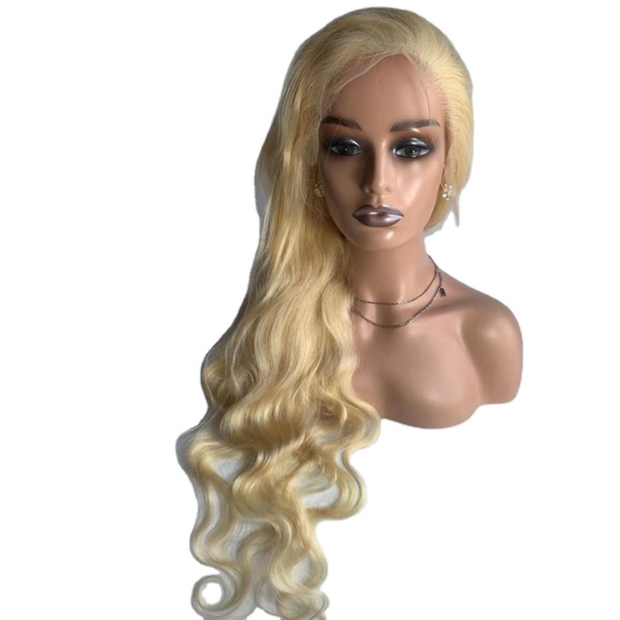 Blonde Color 613 Wigs HD Lace Frontal Wig Raw Human Hair Wholesale Brazilian Hair Body Wave Pre Pluck Lace Front Wig RUBE Hair