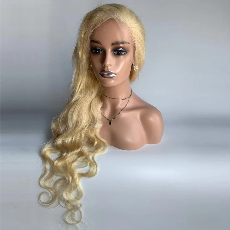 Blonde Color 613 Wigs HD Lace Frontal Wig Raw Human Hair Wholesale Brazilian Hair Body Wave Pre Pluck Lace Front Wig RUBE Hair