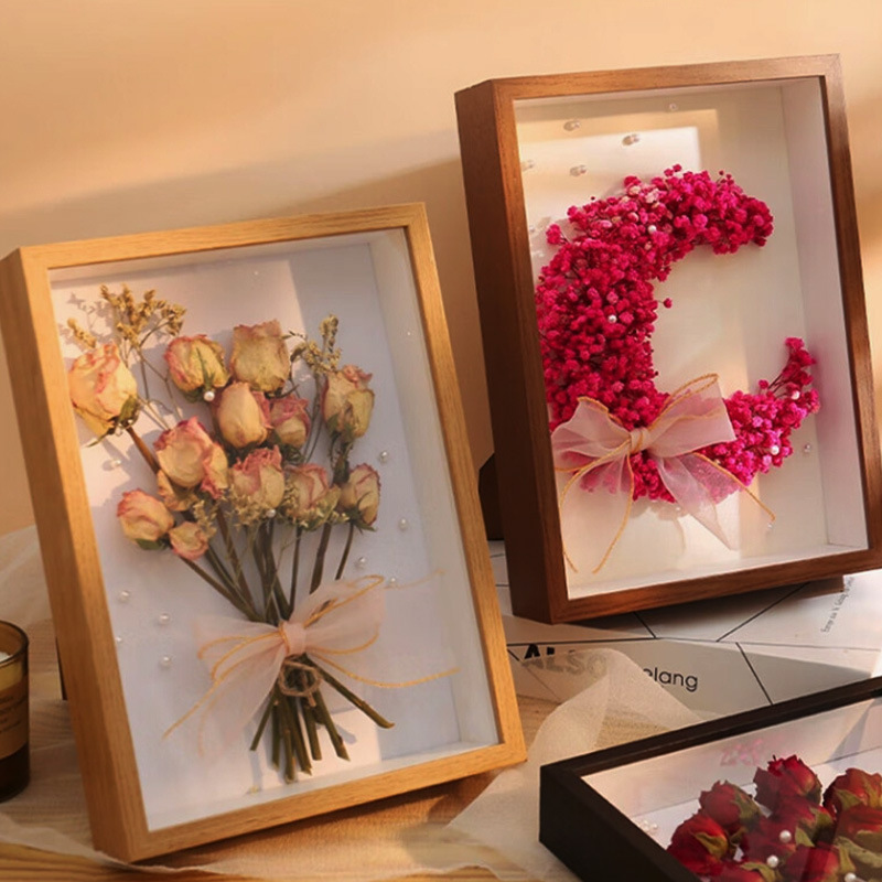 Hollow 3CM 5CM Photo Frame A4 A3 Creative Handmade Diy Dried Flower Picture Bbox Frame Photo 3d Shadow Specimens Picture Frame