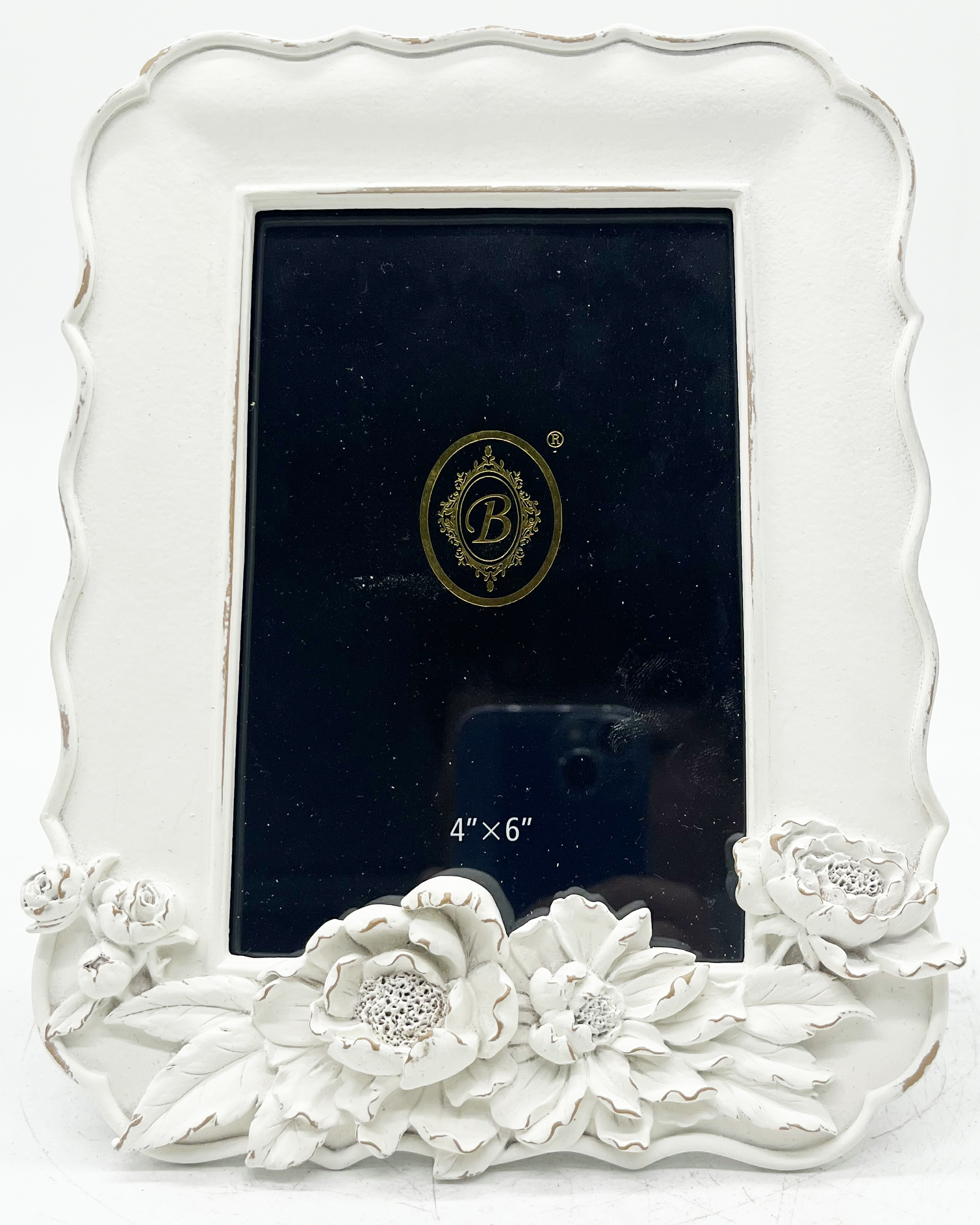 Vertical Arc Resin Picture Frame with Gradient Design, Decorative Photo Frame for Tabletop & Wall Display,