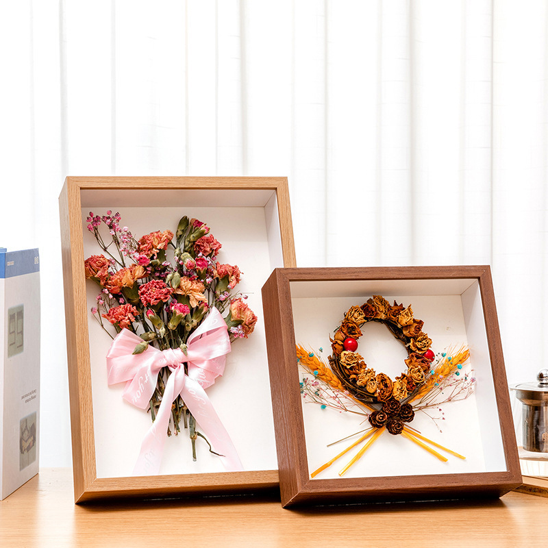 High Quality Wholesale 5x7 8x10 A4 Picture Display Black Solid Wood Deep Shadow Box Frame BestSuppliers