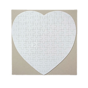 Heart Shape Direct Factory Custom Paper Puzzle Sublimation Blank Printable Jigsaw Puzzles 80 pcs