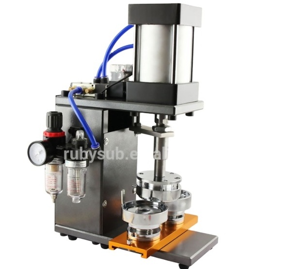 New High Quality Plastic & Metal Pneumatic Automatic Button Badge Making Machine with Mould Free