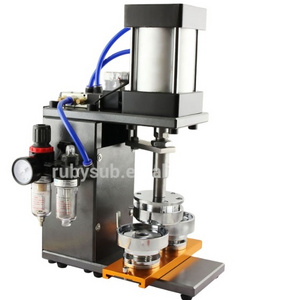 New High Quality Plastic & Metal Pneumatic Automatic Button Badge Making Machine with Mould Free