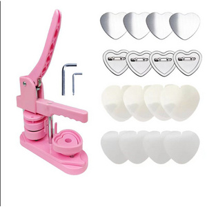 New Mini Heart Mold Badge Botton Pin Press Machine Badge Maker Machine for Pin Badge Making