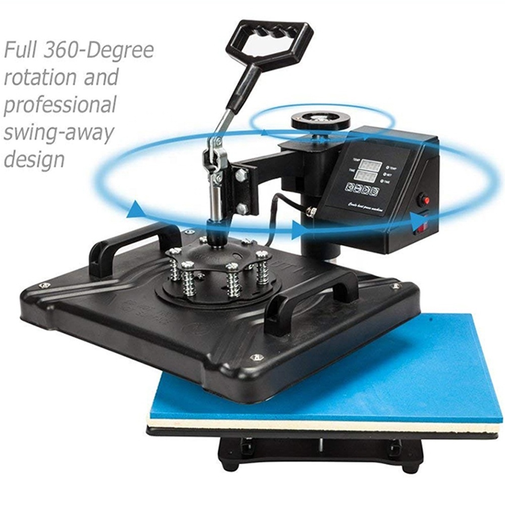 Rubysub Double Display Machine 9 in 1 Combo Heat Press Machine for T shirt Mug Cap Hat Plate