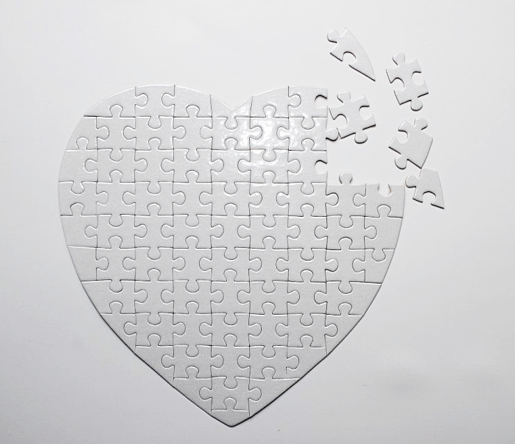 Heart Shape Direct Factory Custom Paper Puzzle Sublimation Blank Printable Jigsaw Puzzles 80 pcs