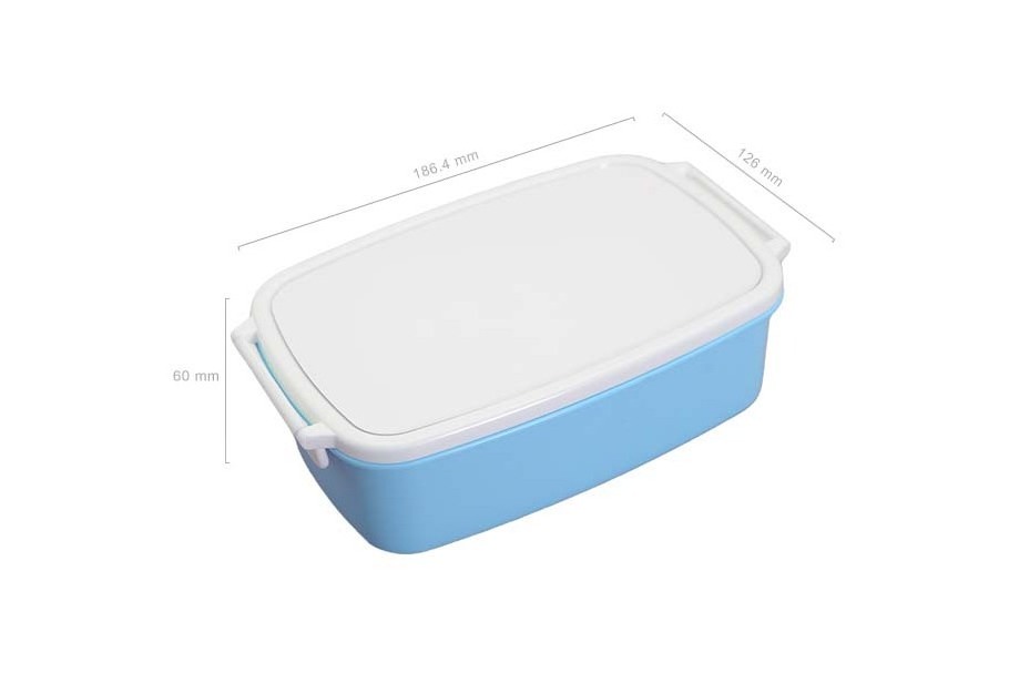 Food Grade Plastic Rectangle Custom Sublimation Lunch Box Blank Food Container