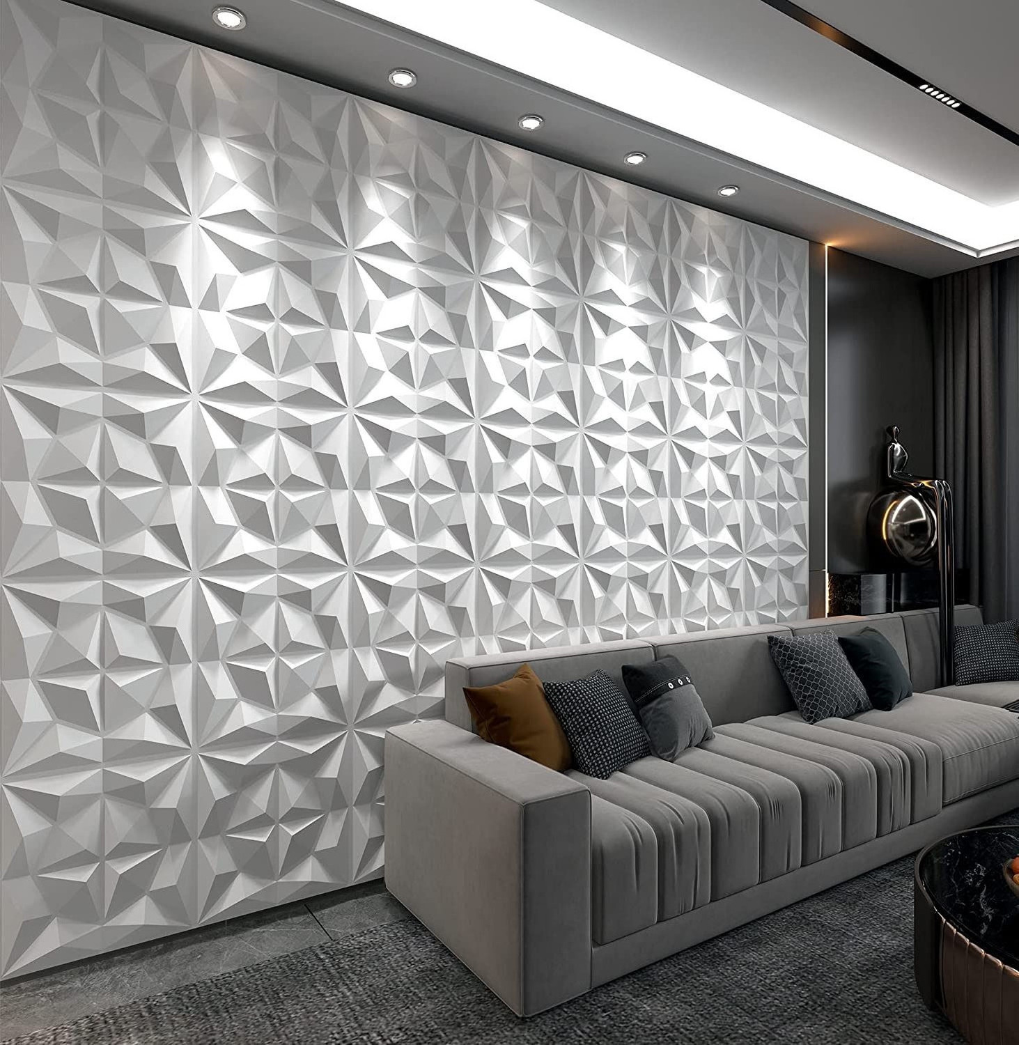 Pvc Wall/ceiling Coating Wallpaper Panel Vinyl 3d Wall Art Panel For Interior Decor