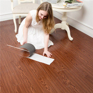 Easy Install Home PVC Wood Look Rubber Flooring