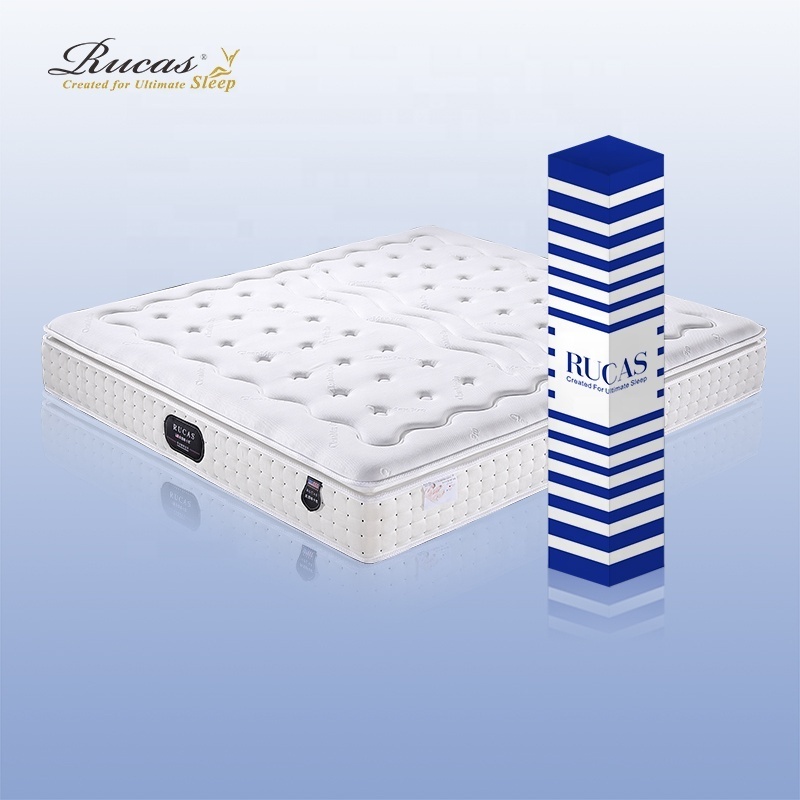 Latex Memory Foam Roll up Pocket Spring Mattress Gel Natural Double Bed King Size High Grade Knitted Fabric 7cm Foam European