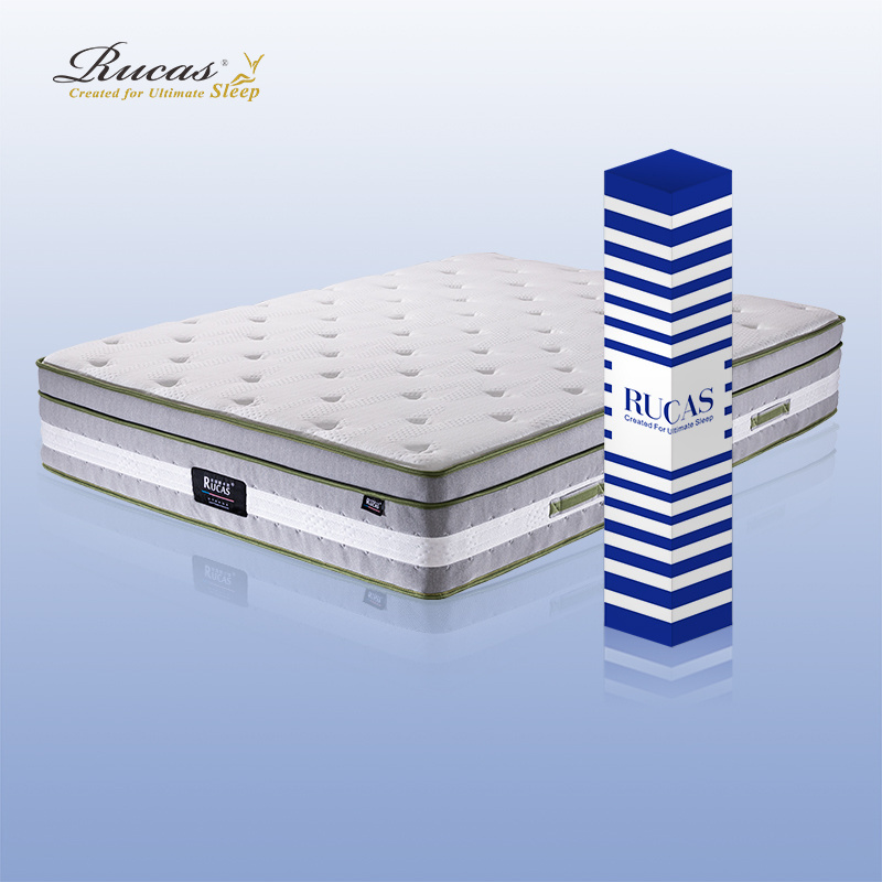 Best Supplier Wholesale Mattress Double King Compressed Roll Bed Cool Gel Memory Latex Foam Spring Mattress