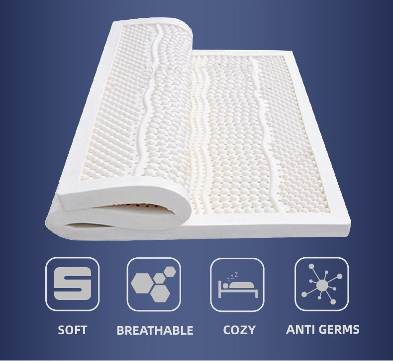 Latex Mattress Topper Ticking Fabric Natural Home Furniture Medium Matelas Latex Contemporary Massage Mattress Latex Foam 5-10cm