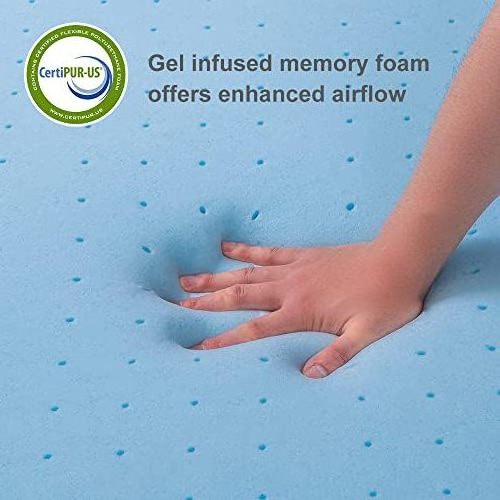 3 Inch Gel Memory Foam Mattress Topper Queen Size Premium Mattress Pad With Removable Soft Cover High-Density Memory Foam