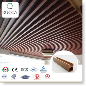 Ruccawood WPC promotion types of list ceiling board materials used for false ceiling panel