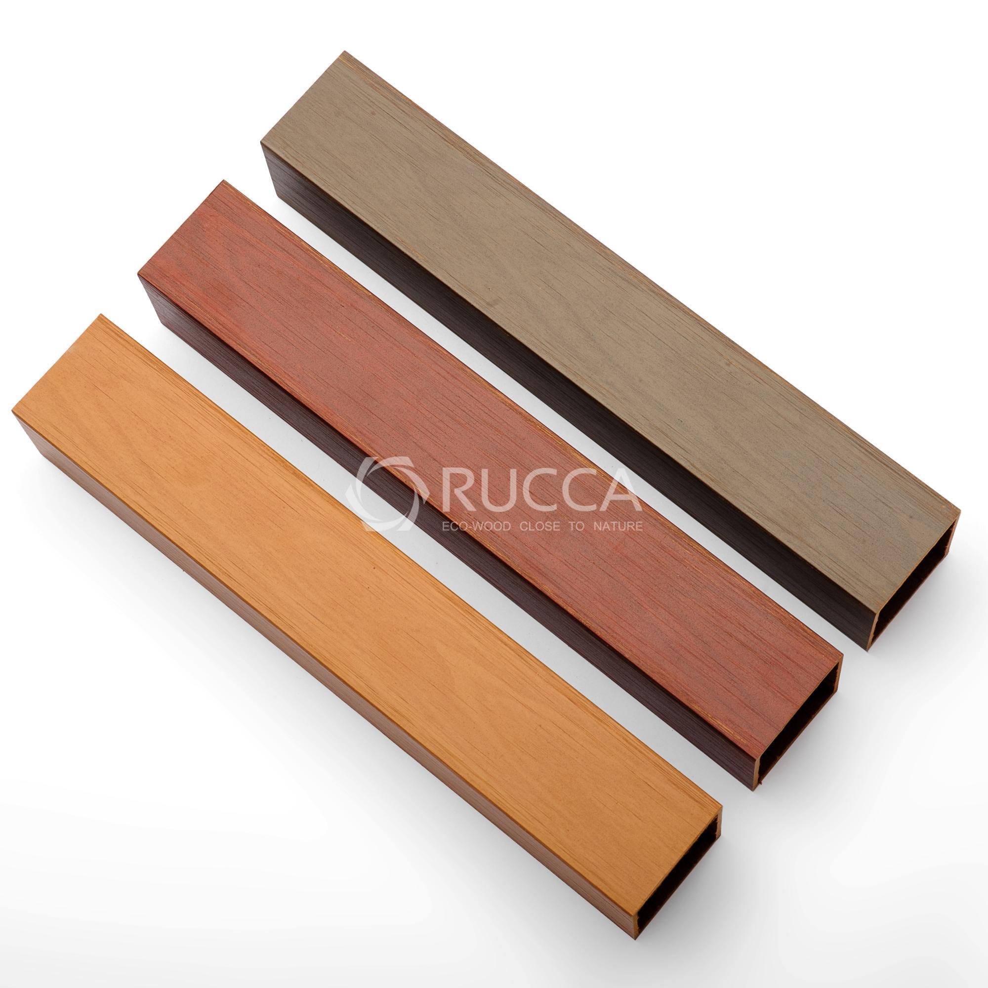 Rucca WPC/PVC Wood and Plastic Composite Rectangular Square Hollow Section with Lowest Price 50*50mm