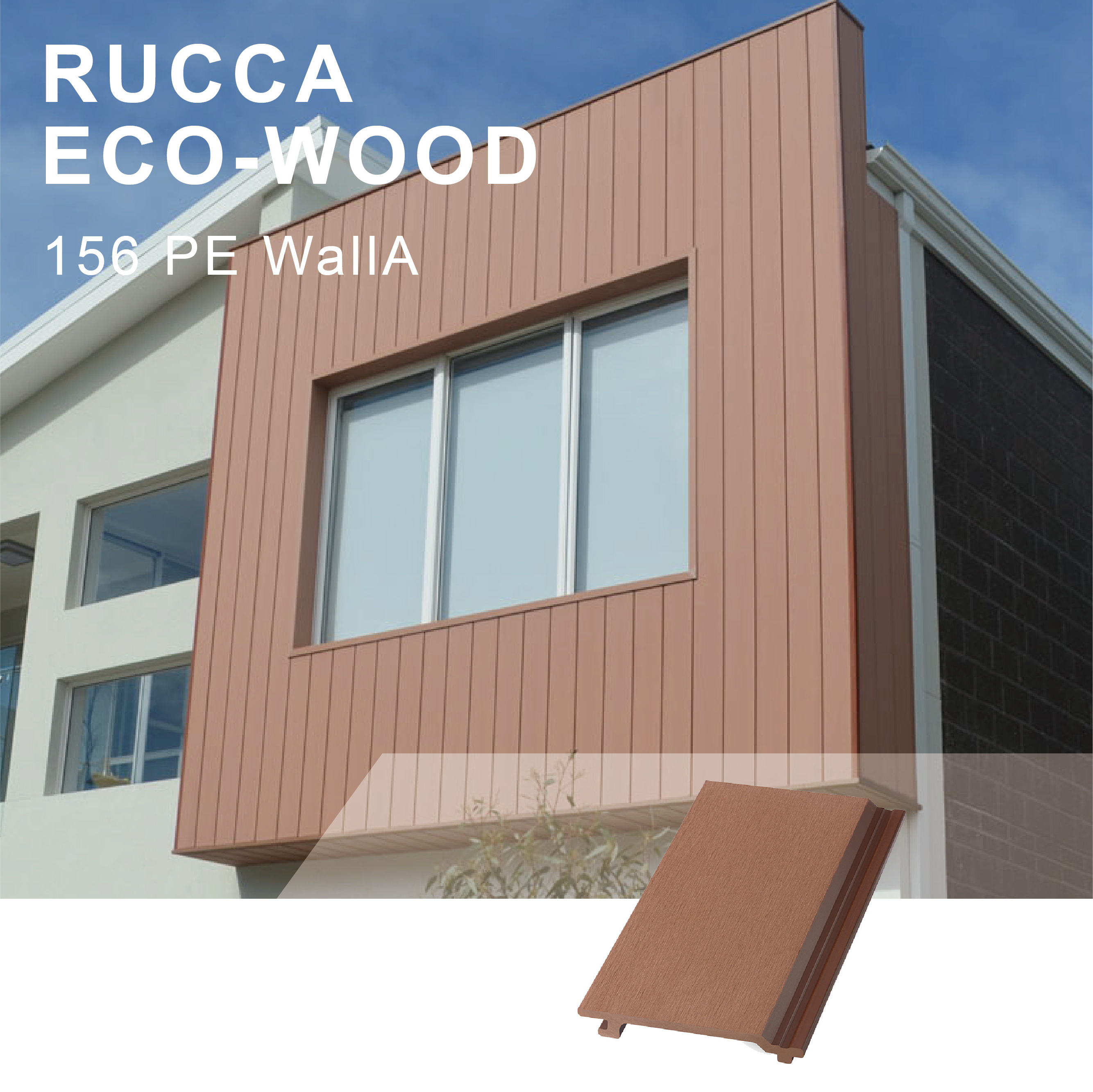 WPC decorative materials outdoor wooden exterior wall cladding panel 156*21mm exterior for wall covering