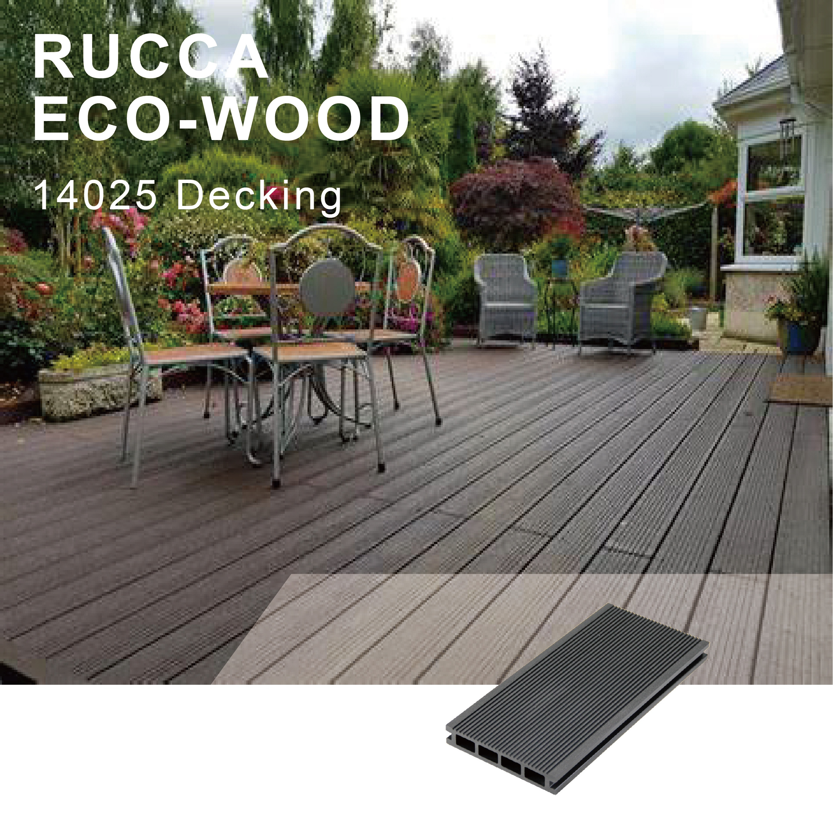 RUCCA best wood for decks patio boards synthetic teak decking WPC composite decking PE engineered flooring