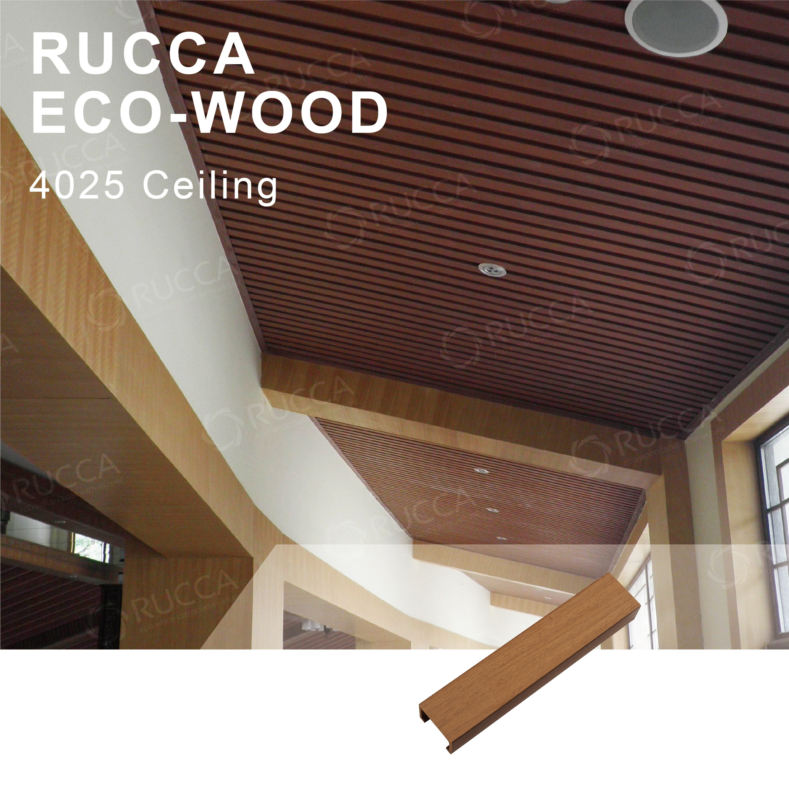 RUCCA Indoor Decoration Easy Installation 40*25mm WPC Wall Ceiling