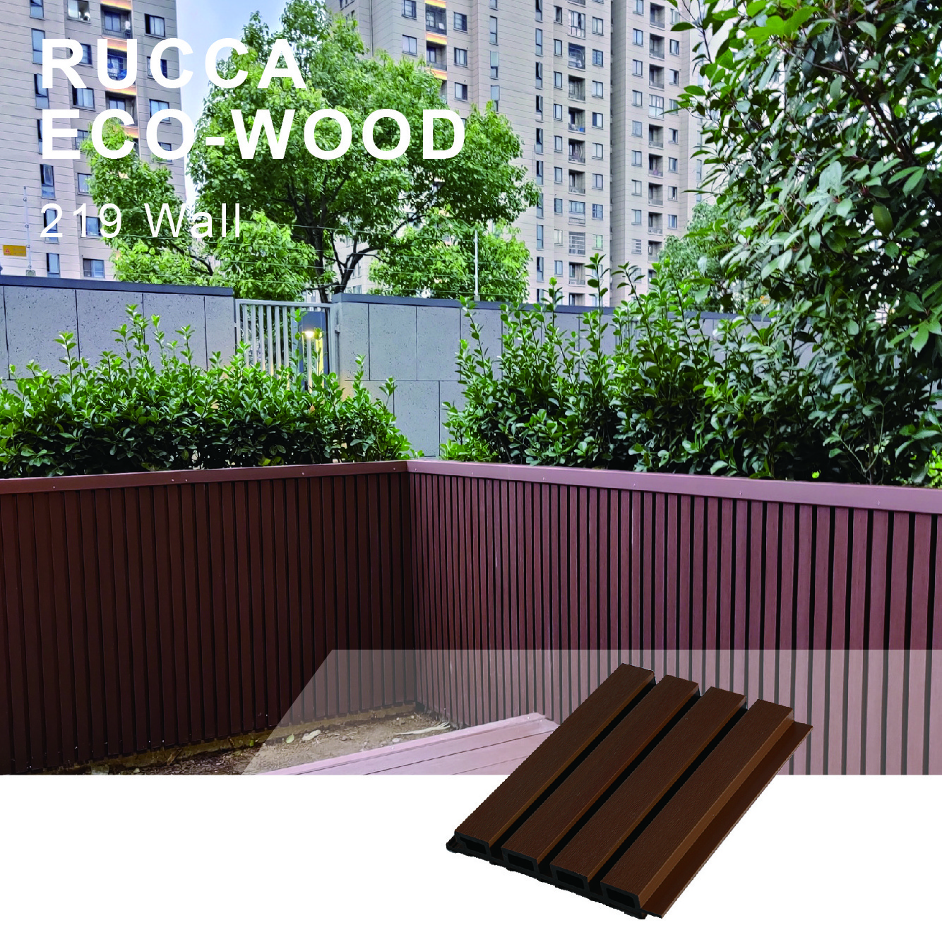 External Cladding Great Outdoor Plastic Composite Garden Cladding Exterior Waterproof Outdoor Fluted Wpc Wall Panel