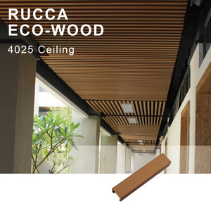 WPC Indoor Ceiling Panel ,Suspended Decorative Ceiling Tiles For Commercial Building 40*25mm