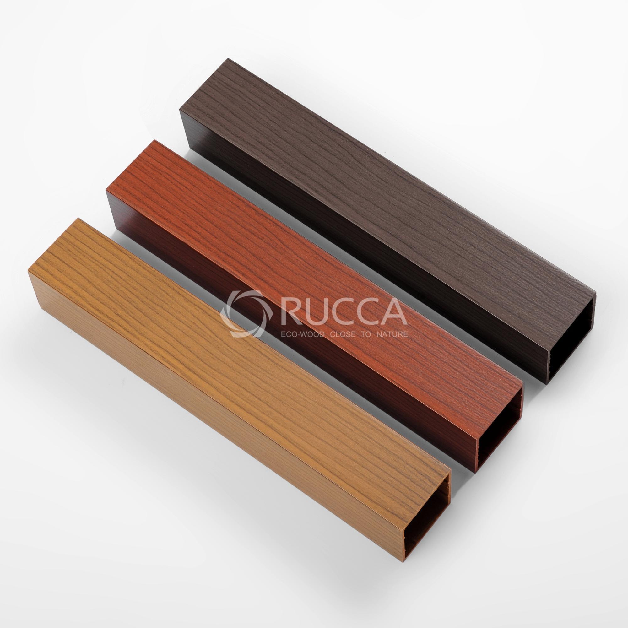 Rucca WPC/PVC Wood and Plastic Composite Rectangular Square Hollow Section with Lowest Price 50*50mm