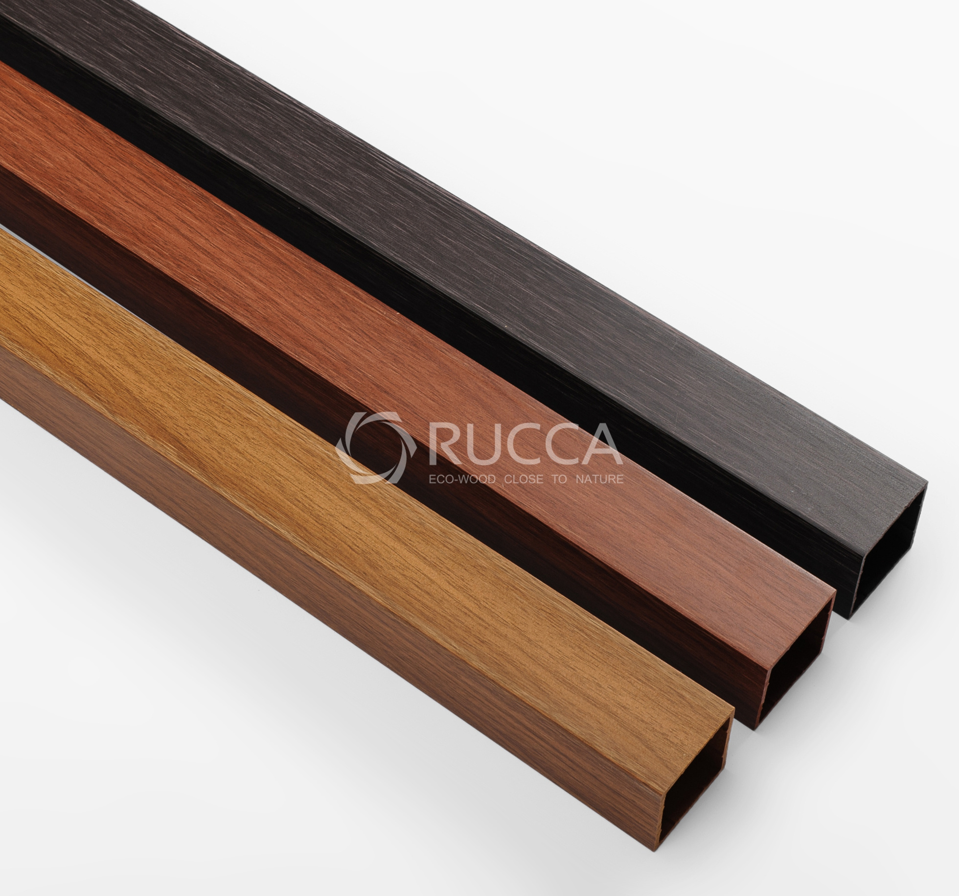 Rucca WPC/PVC Wood and Plastic Composite Rectangular Square Hollow Section with Lowest Price 50*50mm