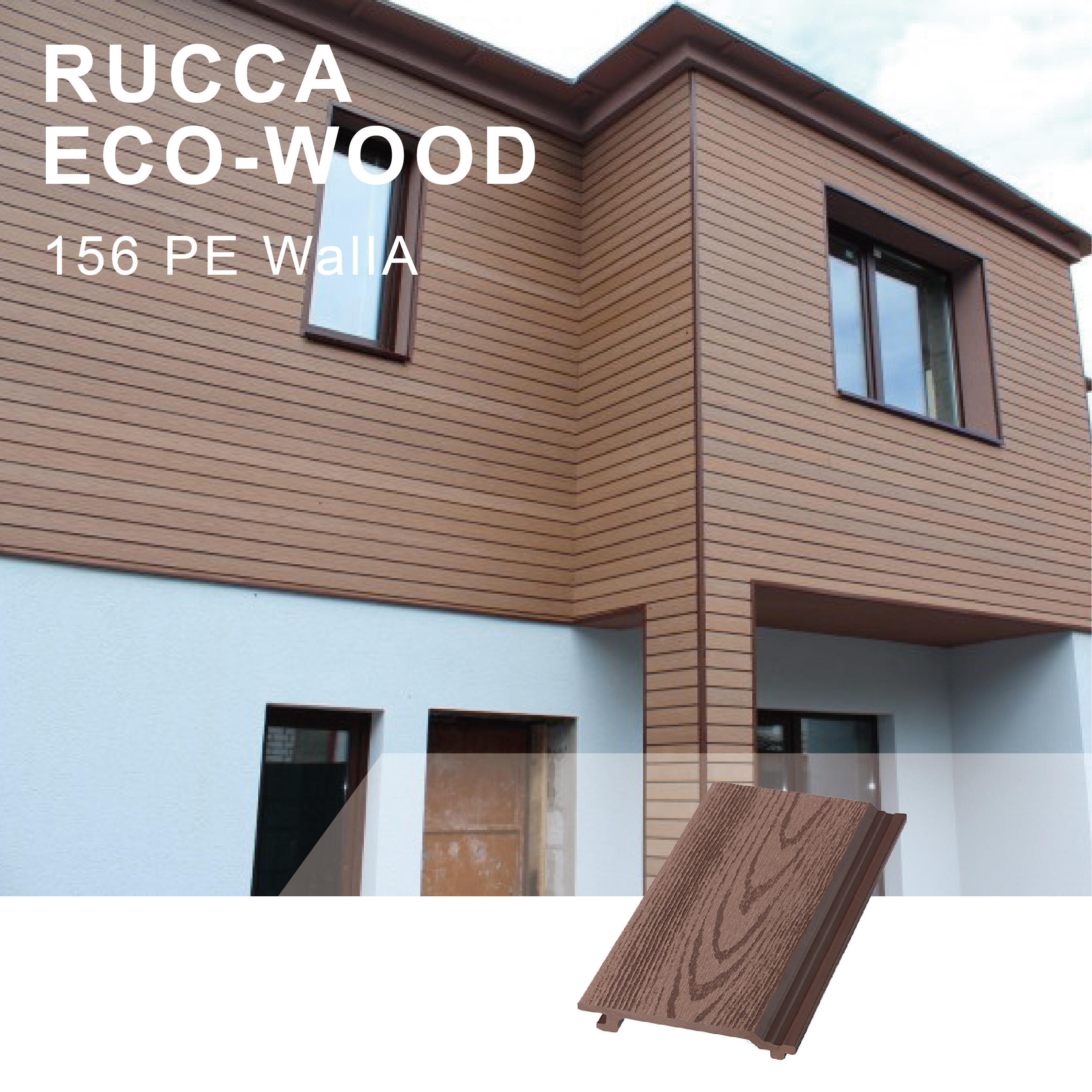 WPC decorative materials outdoor wooden exterior wall cladding panel 156*21mm exterior for wall covering