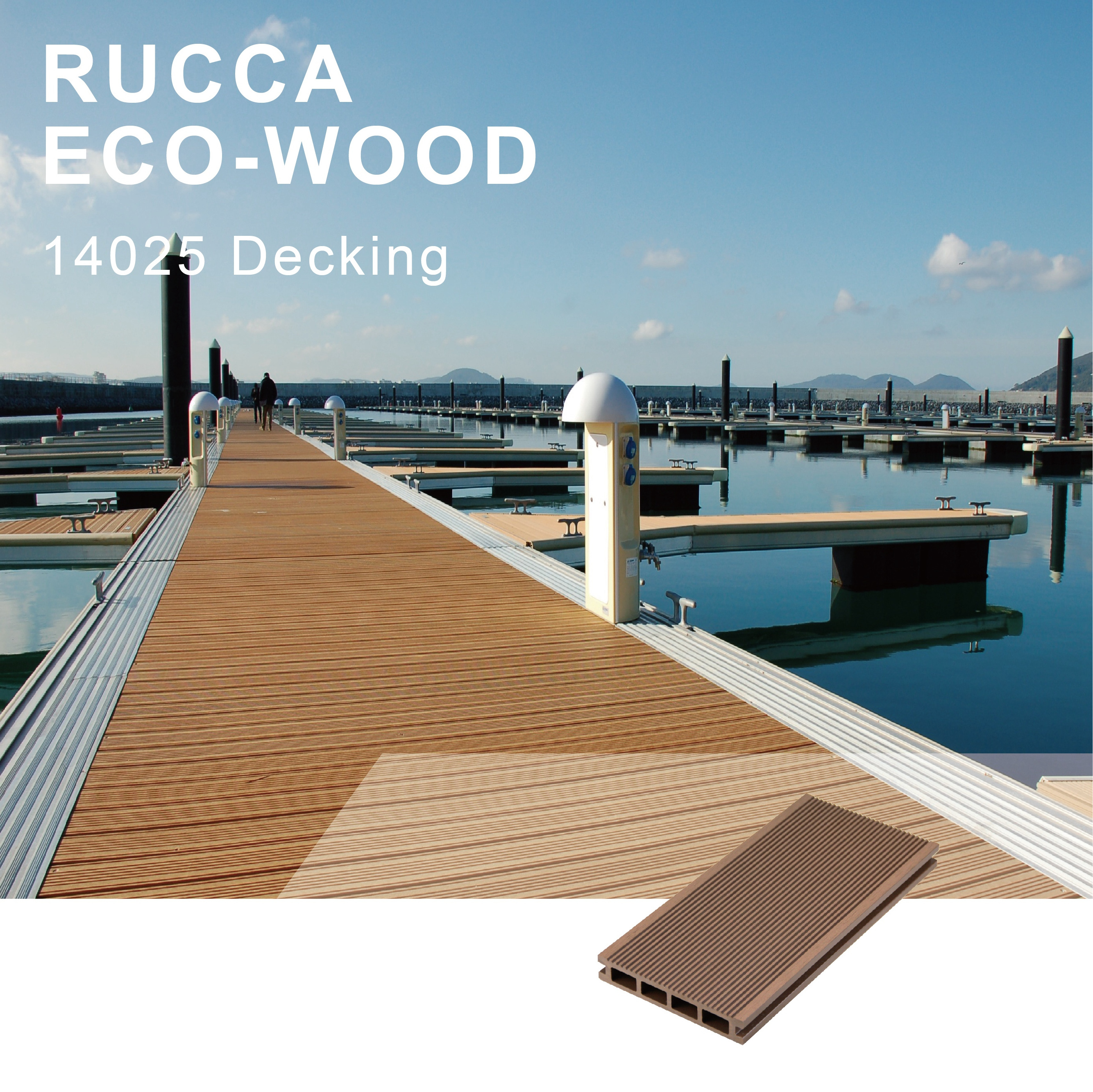 RUCCA WPC PE Wood Composite Decking WPC suppliers 140*25mm teak decking decor outdoor decking