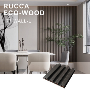 Rucca Easy Install Walnut Color Eco Wood Laminate Decorative Wall Cladding 177x21.5 WPC Panels