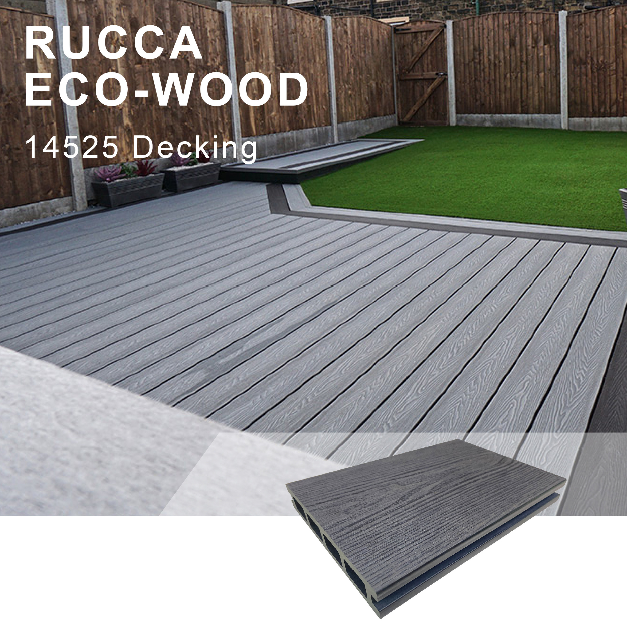 RUCCA wpc wood floor deck exterior 145*25mm wpc decking tile