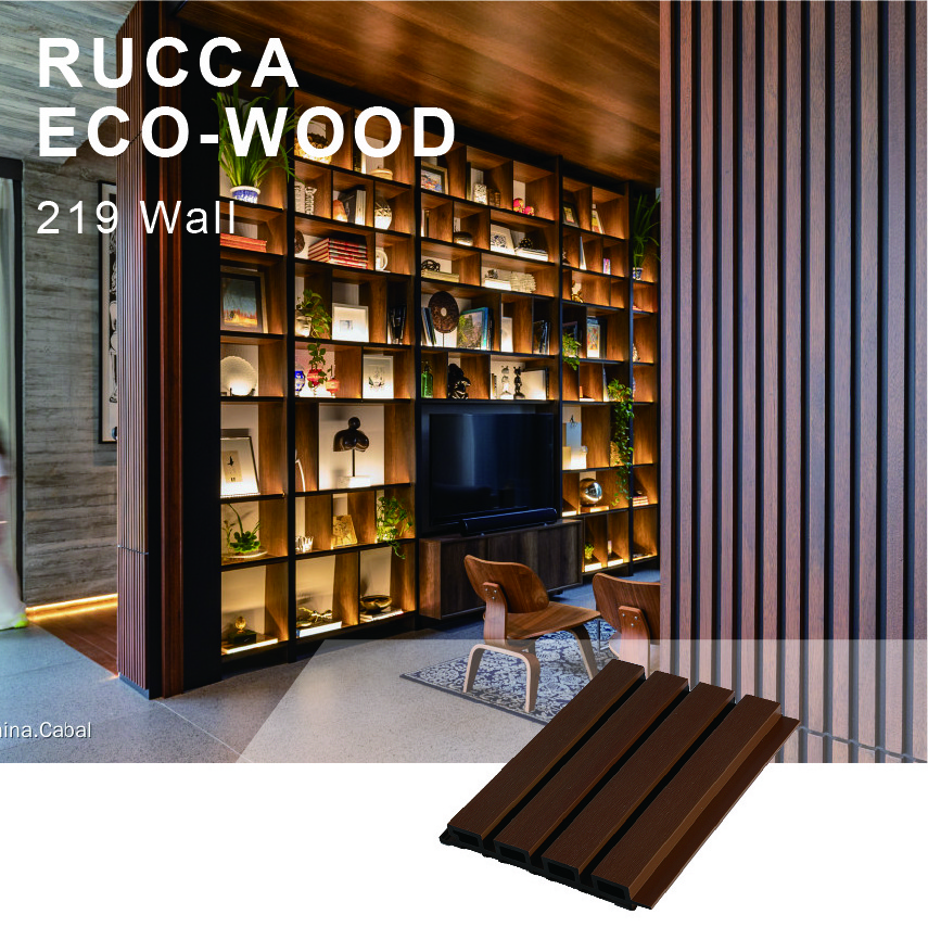 Rucca Luxury WPC Exterior Outdoor Decorative Wall Cladding Panel Design Coextrusion Panel Wooden Siding Board Building Material