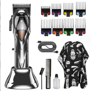 Professional Hair Clipper Stainless Steel High Speed Brushless Hair Clipper Transparent Design Cordless Hair Clipper