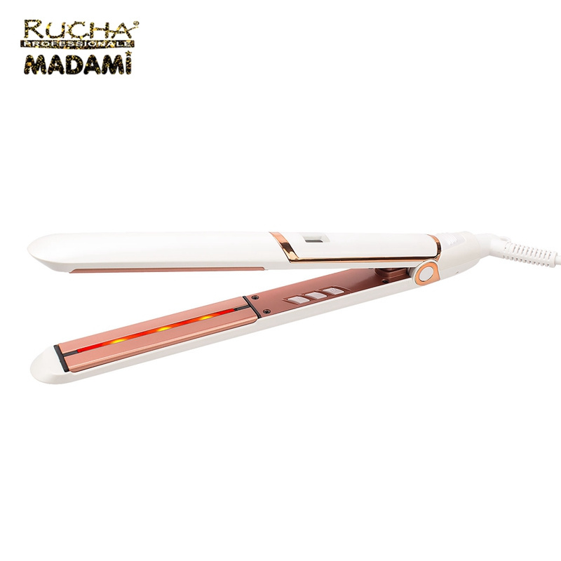 Ceramic tourmaline ionic flat iron infrared hair straightener