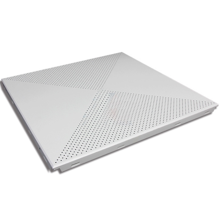 Moisture-proof perforate custom bathroom clip in aluminum metal square ceiling tiles