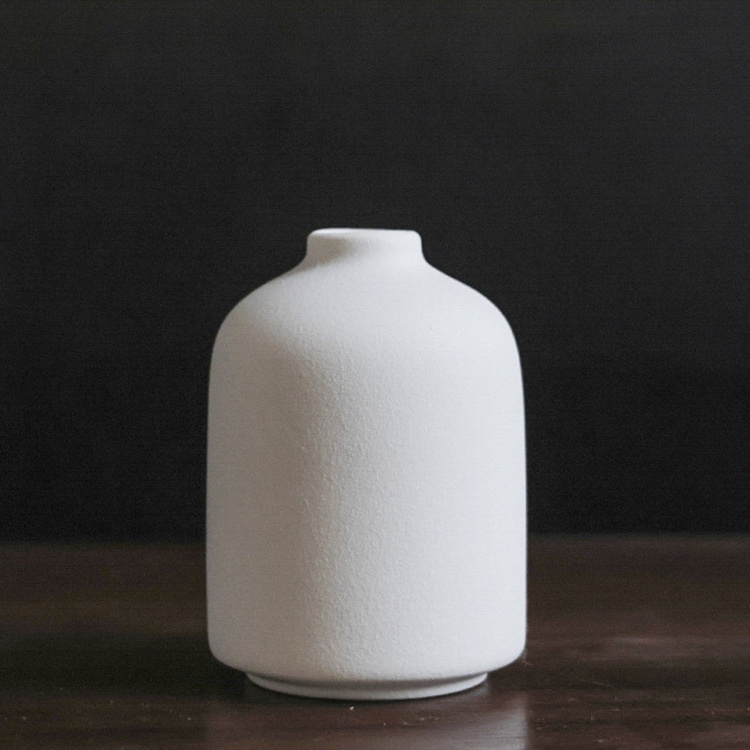 Modern white marble ceramic flowers vase classic home decor vase nordic geometric vase