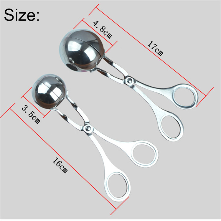 Convenient Kitchen Meatball Maker Stainless Steel Meatball Clip Fish Ball Rice Ball Making Mold Tool Kitchen Accessories