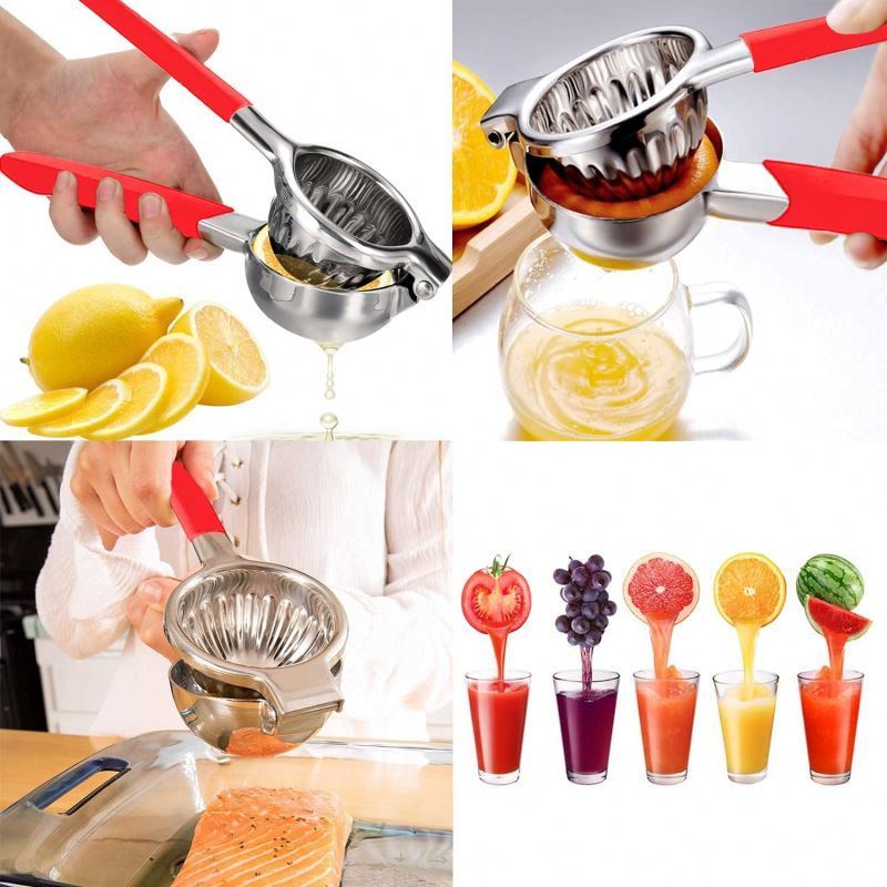 Upgraded Large Lemon Squeezer Stainless Steel 304 Hand Press Juicer Manual Citrus For Juicing Lemon Limes Vegetable