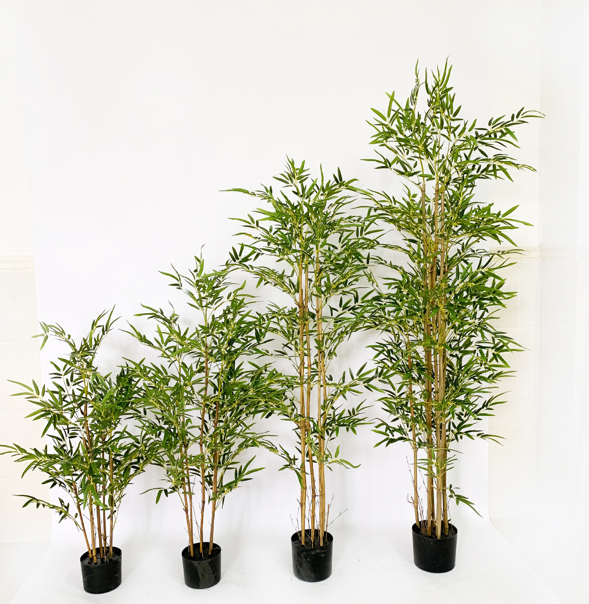 Wholesale plastic bamboo tree artificial bamboo potted green plants manufacture for house indoor and outdoor decoration