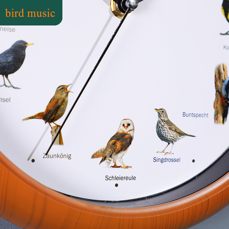 10 Inch wholesale cheap modern  bird singing wall clock unique bird music children wall clocks