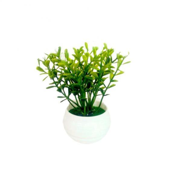 Simulation Indoor Green Plant Small Bonsai Artificial Potted Plant Plants Potted Faux Green Grass Home Decoration