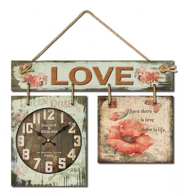 Popular creative design clocks with words wholesale models big wall clock mechanism