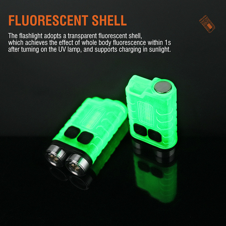 Brand New DC 6V Mini Keychain Personalise Edc Hunting Camping rechargeable Led Flashlight