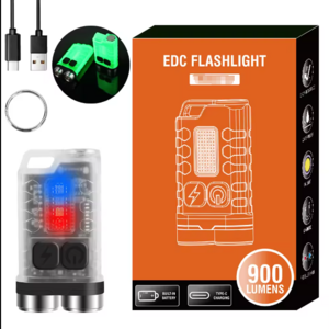 Brand New DC 6V Mini Keychain Personalise Edc Hunting Camping rechargeable Led Flashlight