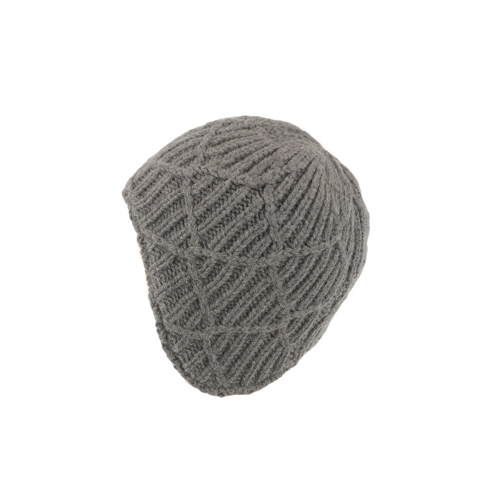 r Wool Knitted Hat Solid Windproof Ear Protection Warm Caps Sports Running HiKing Cycling beanie with ear flaps